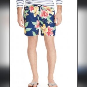Ralph Lauren polo men's traveler floral hawaii swimm trunks shorts small